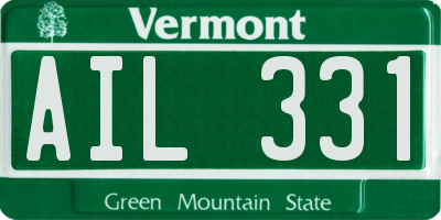 VT license plate AIL331