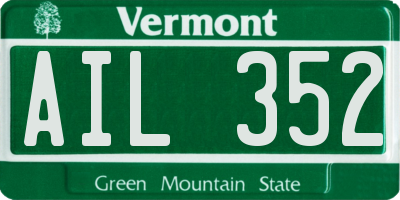 VT license plate AIL352