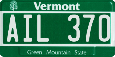VT license plate AIL370