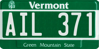 VT license plate AIL371