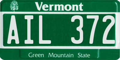 VT license plate AIL372