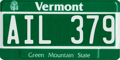 VT license plate AIL379