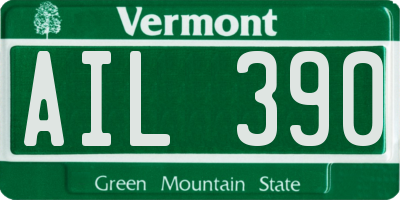 VT license plate AIL390