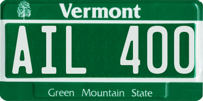 VT license plate AIL400