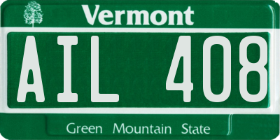 VT license plate AIL408