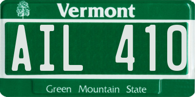 VT license plate AIL410