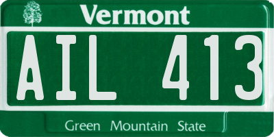 VT license plate AIL413