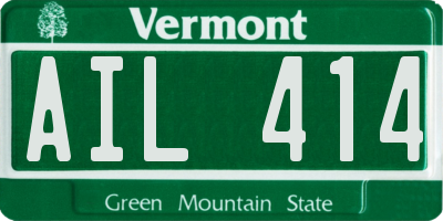 VT license plate AIL414