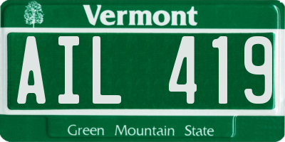 VT license plate AIL419