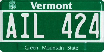 VT license plate AIL424
