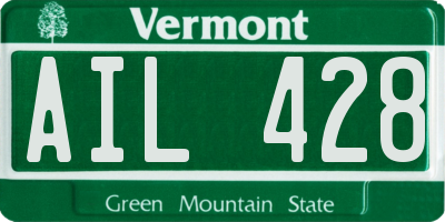 VT license plate AIL428