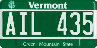 VT license plate AIL435