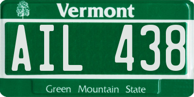 VT license plate AIL438