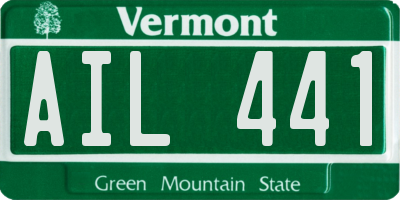 VT license plate AIL441