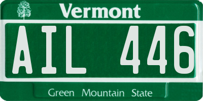 VT license plate AIL446