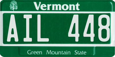 VT license plate AIL448