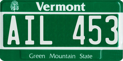 VT license plate AIL453