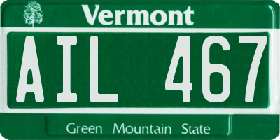 VT license plate AIL467