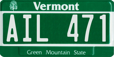 VT license plate AIL471