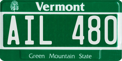 VT license plate AIL480