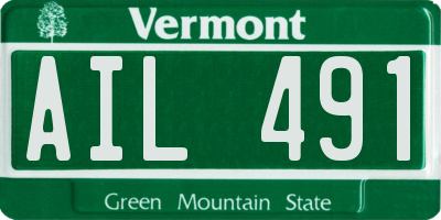 VT license plate AIL491