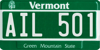VT license plate AIL501