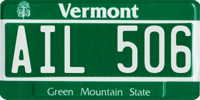 VT license plate AIL506