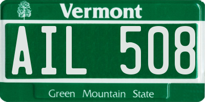 VT license plate AIL508
