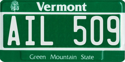 VT license plate AIL509