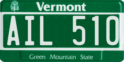 VT license plate AIL510