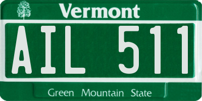 VT license plate AIL511