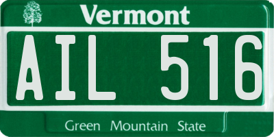 VT license plate AIL516