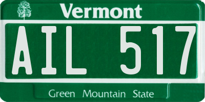 VT license plate AIL517