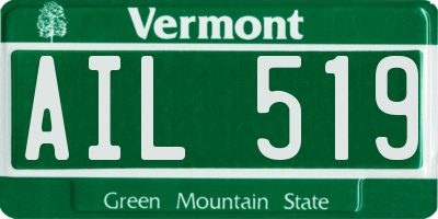 VT license plate AIL519
