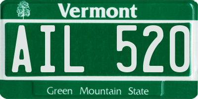 VT license plate AIL520