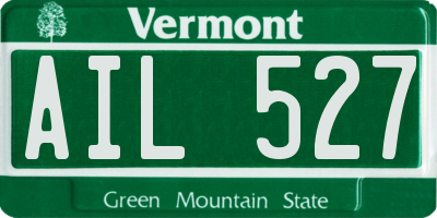 VT license plate AIL527
