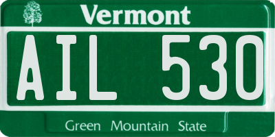 VT license plate AIL530