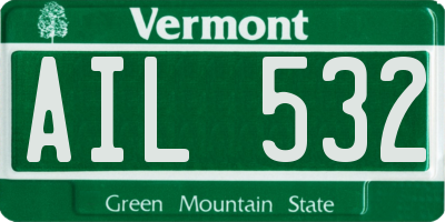 VT license plate AIL532