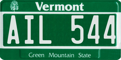 VT license plate AIL544