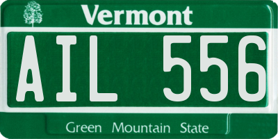 VT license plate AIL556
