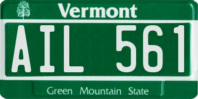 VT license plate AIL561