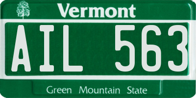 VT license plate AIL563
