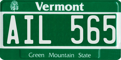 VT license plate AIL565