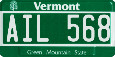 VT license plate AIL568