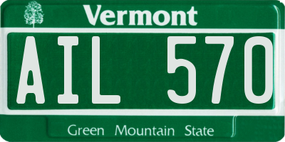 VT license plate AIL570