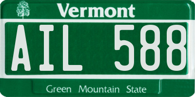 VT license plate AIL588