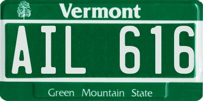 VT license plate AIL616