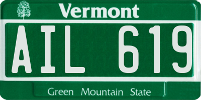 VT license plate AIL619