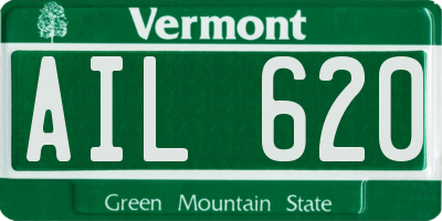 VT license plate AIL620