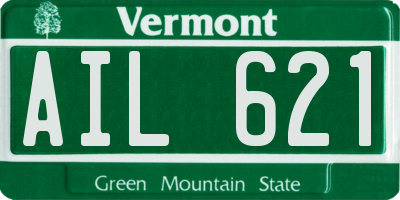 VT license plate AIL621